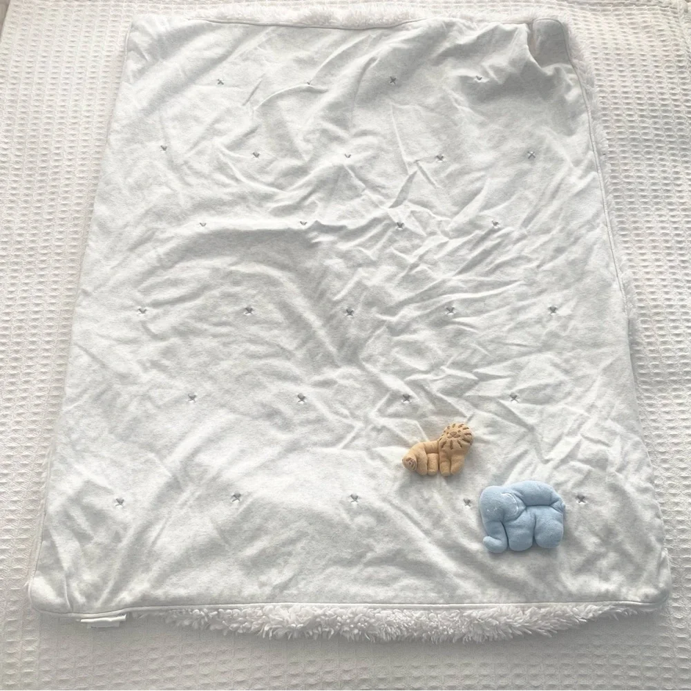 Pottery Barn Kids baby blanket with 3D animals